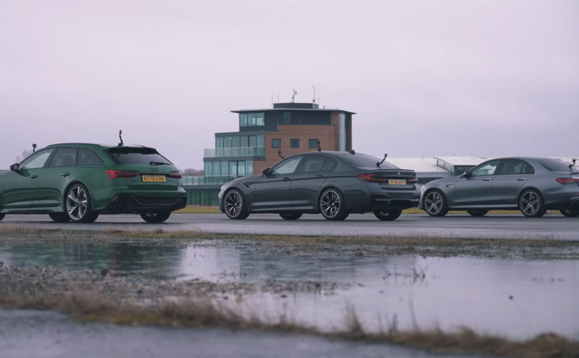 BMW M5 Competition, Mercedes-AMG E63 S And Audi RS6 Settle Their Rivalry In The Wet