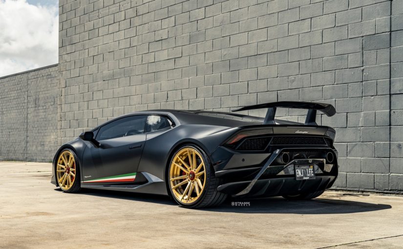Nero Nemesis Twin Turbo Lamborghini Huracan Performante Looks Good On Golden Wheels