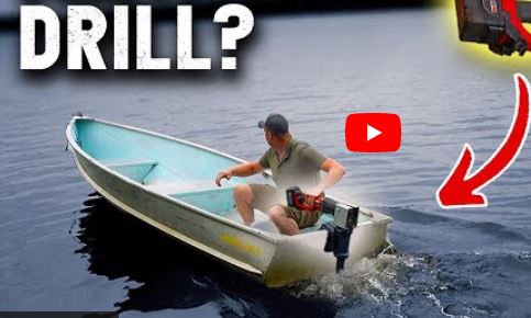 Wait, What? Is This The Fastest Drill Powered Boat? Milwaukee M18 Super Hawg vs Outboard Gas