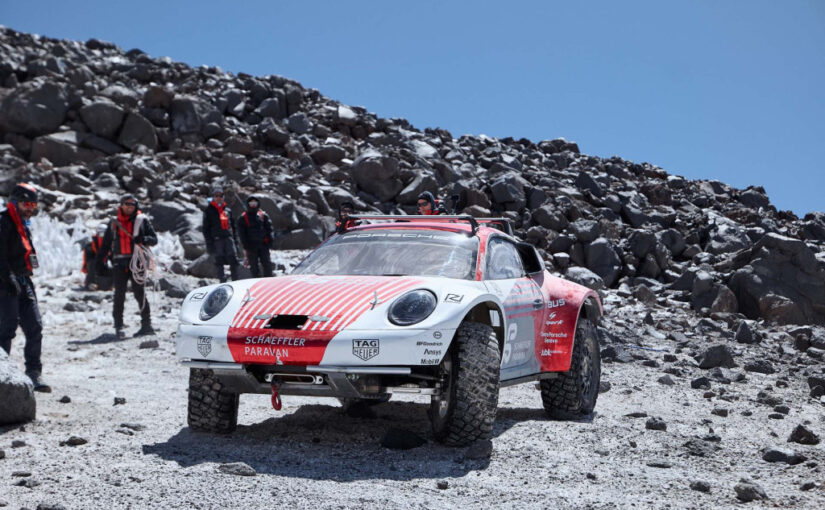 Tough Porsche 911s climb globe’s tallest volcano